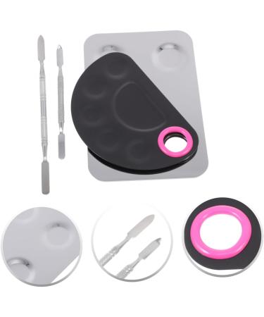 minkissy 1 Set Palette Manicure Color Mixing Trays Makeup Color Pallets with Mixing Stick Manicure Art Tools Nail Paint Mixing Boards Nail Art Tools Foundation Stainless Steel Nail Polish 15X10X0.5CM Silver - Buy Online on GoSupps.com