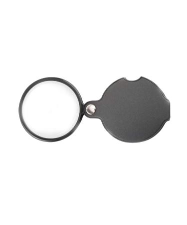 60mm Diameter Pocket Size 10 Times Magnifying Glass Lens Portable Magnifying Glass Dustproof PU Leather Case Good Times