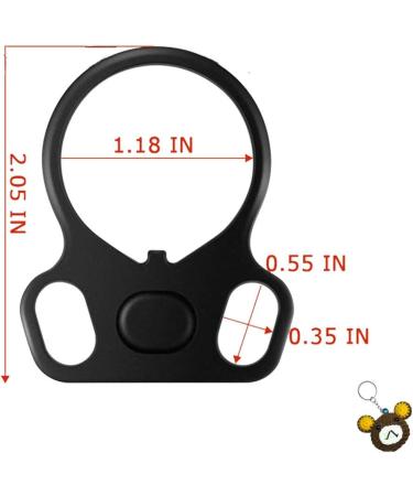 4 Pcs Two Point Slings Adapters - Steel Connection for Outdoor Sports - Black - Buy Online on GoSupps.com