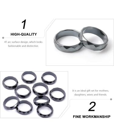 DOITOOL Creative Hematite Rings - Set of 3 Magnetic Finger Rings for Health & Wellness | Stylish & Practical Hematite Stone Jewelry - Buy Online on GoSupps.com