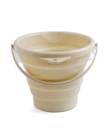 Mop Bucket Folding Bucket Portable Retractable Plastic Household Portable Thickened Travel Outdoor Car Wash Bucket Outdoor Fishing Bucket(Beige) Smooth Sailing