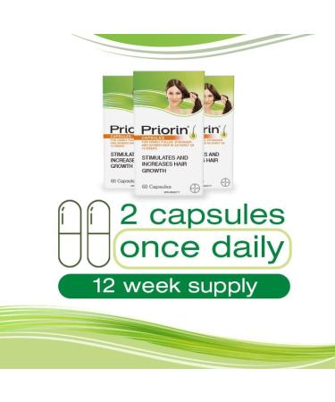 Priorin Hair Growth Vitamins With Biotin - Hair Vitamins To Stimulate Hair Growth For Men And Women Decrease Of Hair Loss After Washing Contains Biotin For Hair Growth 3x60 Count 3 Month Supply Topical Hair Regrowth Treatment - Buy Online on GoSupps.com