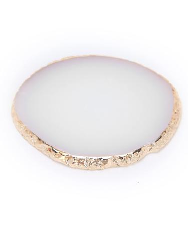 Nail Palette Portable Nail Polish Pigment Mixing Plate for Nail Salon(White)