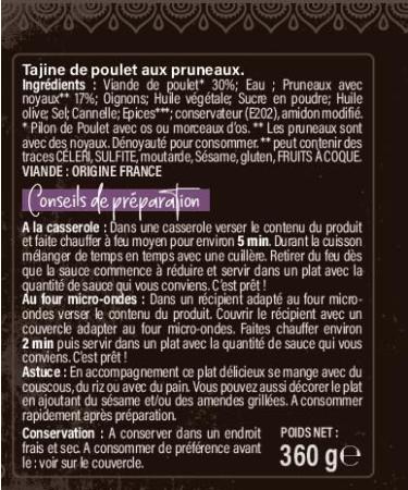 Chicken Tagine with Prunes - Buy Online on GoSupps.com