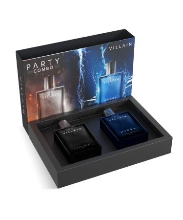 Villai-in Luxury Villain Party Combo |Classic & Hydra EDP Combo Pack of 2 Premium Long Lasting Perfume .Hydra EDP Perfumes Combo Pack of 2 Premium Long Lasting Perfume for Men 100 Ml Each - Buy Online on GoSupps.com