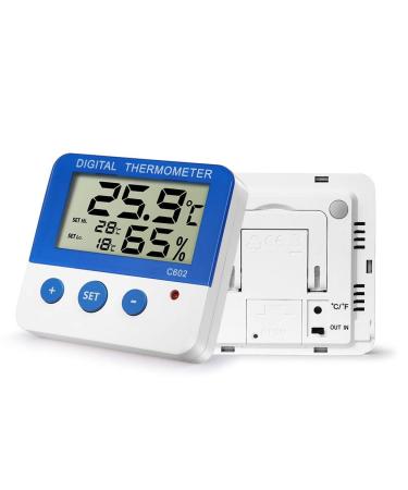 LXSZRPH Reptile Thermometer Hygrometer with High Low Temperature Alarm Digital Aquarium Thermometer Temperature Humidity Meter Gauge for Reptile Tanks Terrariums Vivariums Aquarium (1) - Buy Online on GoSupps.com