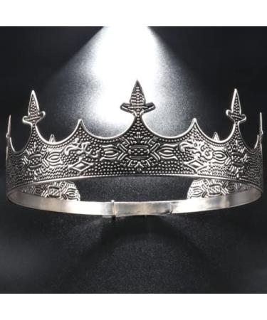 JORCEDI Crown Hair Jewelry - Royal King Diadem for Men, Metal Big Tiaras for Wedding, Halloween Costume & Music Festivals - Buy Online on GoSupps.com
