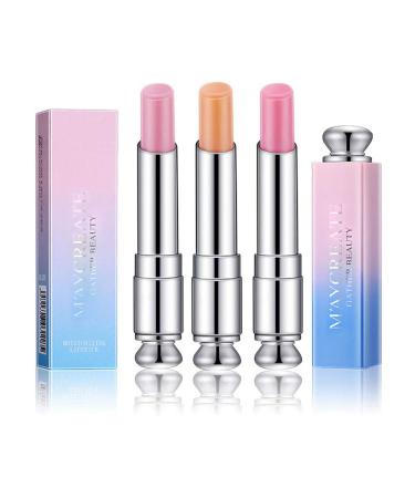 3 Pcs Korean Magic Color Changing Lip Balm Set - Long Lasting Waterproof Moisturizing Lip Tint Stain Gloss for Women - Buy Online on GoSupps.com