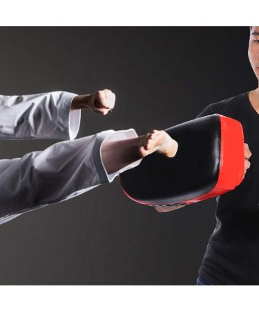 Kickboxing Training Pads | Martial Arts Hand Pads for Men and Women | Boxing Kick Shield in Black & Red - Buy Online on GoSupps.com