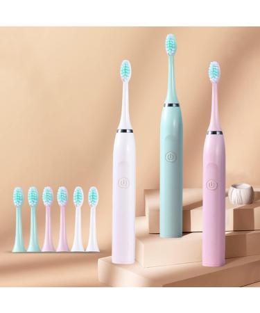 Ultrasound Electric Toothbrush - 180-Day Brush Heads 5 Modes 2-Minute Timer - Rose Color for Adults | International Shipping - Buy Online on GoSupps.com