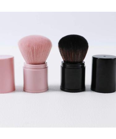 Buy Retractable Powder Brush - Round Loose Powder Makeup Brush for Women (Black) - Perfect for Travel & Everyday Use - Buy Online on GoSupps.com