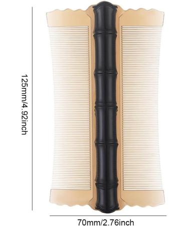 AMZLORD Lice Comb Flea Lice Removal Comb Double-sided Scalp Massage Comb Fine Tooth Hair Grooming Comb Bamboo Shape for Adult Kids Black - Buy Online on GoSupps.com