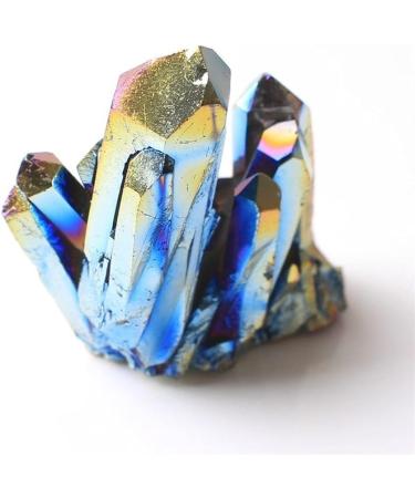 Natural Quartz Crystal Colorful Cluster Electroplate Colour Cluster Point Specimen Home Decor Home Collections - Buy Online on GoSupps.com