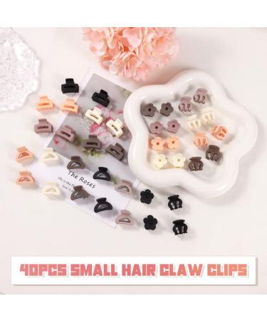 40PCS Mini Hair Claw Clips - Cute Flower Hair Clips for Thin Thick Hair - Matte Octopus Hair Jaw Clamps - Nonslip Hair Accessories for Women, Girls, Kids - Color-1 - Buy Online on GoSupps.com