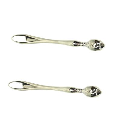 Frcolor 2st Eye cream pent Eye Massager Eye massage device Face roller massager Cosmetics spatula Face massage spoon Eye mask spoon Multifunction Scrollrad 8x1cm Golden