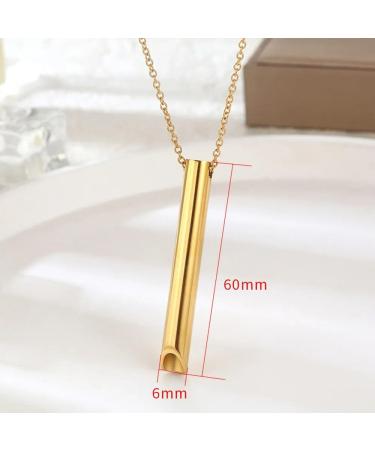 4 Pcs Breathing Necklace RUIFUNETEK Anxiety Relief Necklace Breathing Exercise Device for Meditation Quit Stainless Steel Smoking Necklace Whistle Necklace For Stress Relief - Buy Online on GoSupps.com