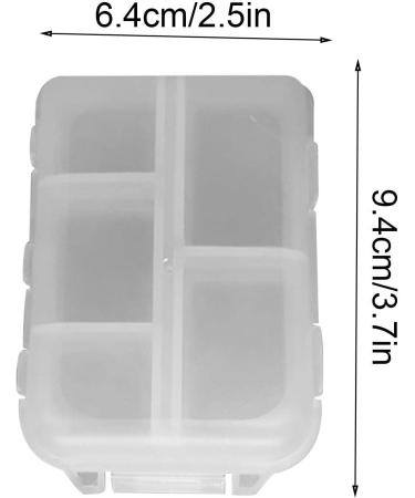 Travel Pill Organizer Box - Foldable Personal Daily Pill Case with 10 Grids Travel Pill Holder for Vitaming Fish Oils White - Buy Online on GoSupps.com