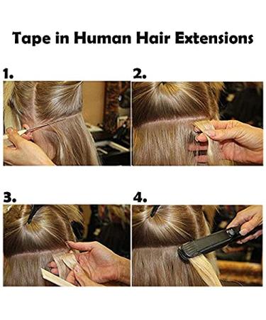 Buy SEGO Tape in Extensions - 20 Wefts Human Remy Hair Glue Hairpiece with Free 10pcs Tapes - Purple 14 (35cm) - 40G for International Shipping - Buy Online on GoSupps.com