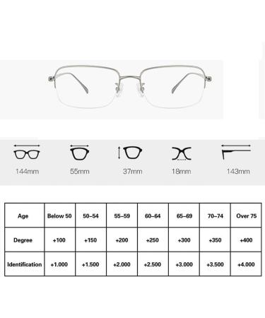 Riccie Intelligent Zoom HD Anti-Blue Reading Glasses for Men - Ultra-Light Titanium Business Aspherical Magnifying Glass +1.0 to +3.0 | International Shipping Available - Buy Online on GoSupps.com