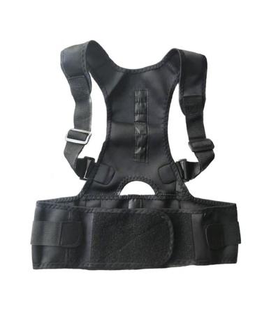 ZUIAI Posture Corrector Adjustable Support Magnetic Back Shoulder Brace Belt Unisex(M) Medium B