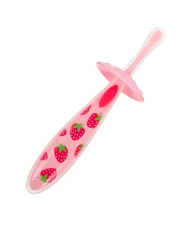 Frcolor toothbrush cleaning brush for baby teeth toddler tooth toothbrush childrens toothbrush portable for toddlers baby supply Handbook detergent accessories 1 piece (1 Pack) pink