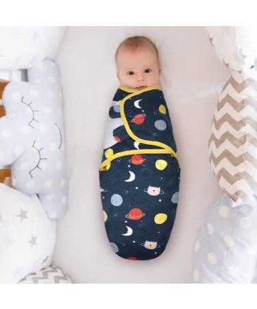 Vicloon Baby Swaddle Wraps 3 pcs Organic Cotton Blanket 0-3 Months | Breathable Newborn Swaddle for Boy and Girl (Dark Blue) - Buy Online on GoSupps.com