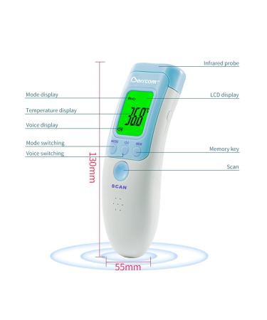 Berrcom Forehead Thermometer - Non-Contact Infrared Digital Baby Thermometer with Instant Reading and Fever Alarm - Buy Online on GoSupps.com