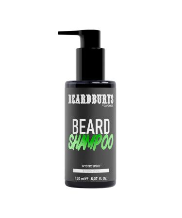 Beardburys 2 in 1 Beard Shampoo for Men | Face Wash & Beard Soap for Protected Skin & Soft Beard, Sulphate & Paraben Free, Vegan, Mystical Scent, 150ml