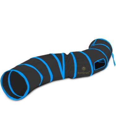 SunGrow Collapsible Tunnel for Ferret 47.2 x 9.8 - Lightweight Polyester with Steel Frame Tube - Includes Carrying Case - Ferret Accessories in Black and Blue - Buy Online on GoSupps.com