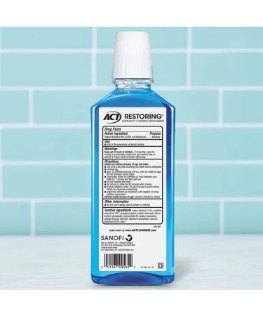 ACT Restoring Anticavity Fluoride Mouthwash Cool Mint 18 oz - Pack of 3 - Buy Online on GoSupps.com