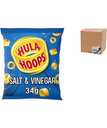Hula Hoops Salt & Vinegar 32 X 34G Potato Rings - Full Box | Buy Online - Buy Online on GoSupps.com