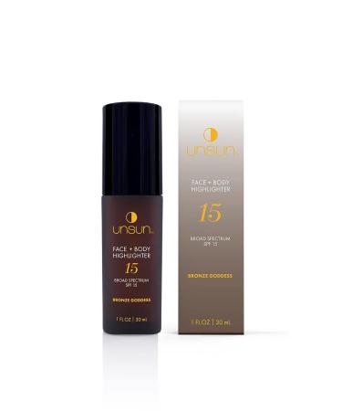 Unsun Face & Body Mineral Highlighter SPF 15 - Bronze Goddess 1 Fl Oz - Buy Online on GoSupps.com