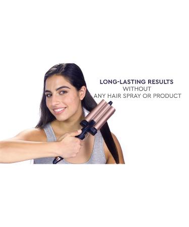 SUTRA Interchangeable Styler Sets - 3 in 1 Spring Curler Waver & Clipless Wand - Rose Gold & Black Options for Effortless Styling - Buy Online on GoSupps.com