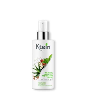 Ktein Natural Hair Heat Protection Spray Daily Leave in Conditioner Light weighted serum with Rice Water base Flaxseeds Grapeseeds Aloevera and more 100 ml Keratin Booster Frizz Reduction Hair M