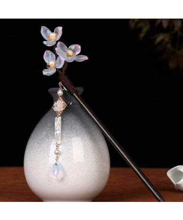 FRCOLOR Vintage Hair Stick Wooden Hair Chopstick Traditional Hair Pin Crystal Flower Hair Styling Accessory for Festival Cosplay Costume - Buy Online on GoSupps.com