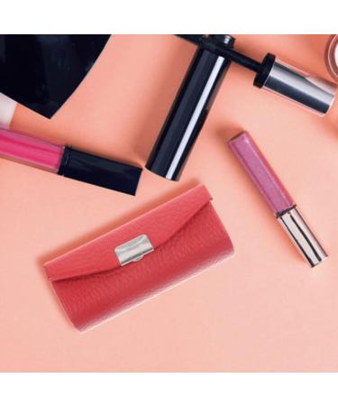 LALAFINA Floral Lipstick Case with Mirror - 2 Pcs Portable Leather Holder for Purse | Stylish Jewelry Storage - Buy Online on GoSupps.com