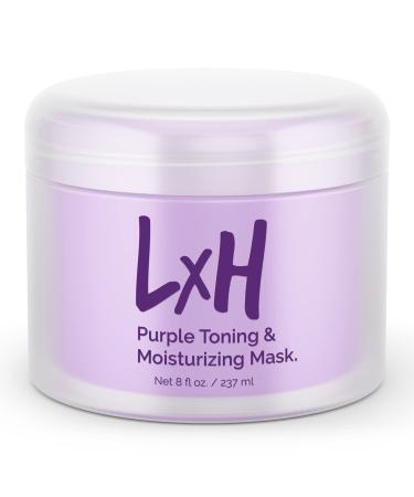 Purple Hair Mask Toner for Blonde Hair | Purple Toning & Moisturizing Mask by LxH | Deep Conditioner Hair Treatment Purple Toner for Brassy and Yellow Tone Hair | Alcohol Free Paraben Free | 8 fl oz