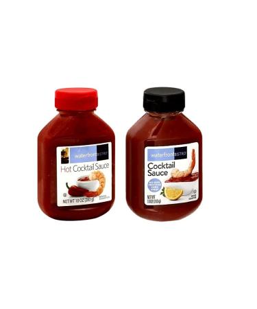 Al Amin Foods Hot & Mild Cocktail Sauce Combo 2 Bottles NT.WT. 10oz. (283g) By: Waterfront Bistro
