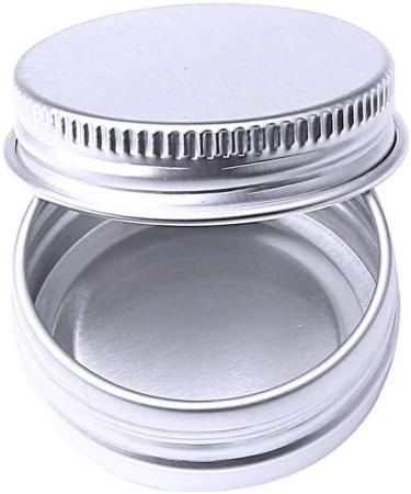 ZHIYE Aluminium Screw Pots 12 pieces 15ml Tin Balm Cosmetic Make Up Jar Round Cream Containers Silver Color - Buy Online on GoSupps.com