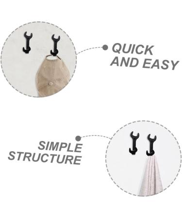 DOITOOL Iron Wrench Hook Peg Hooks Decorative Hooks Retro Wrought Iron Hooks Towel Hook Wall Hooks Ledge Key - Buy Online on GoSupps.com