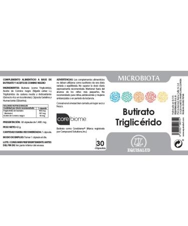 Equisalud MICROBIOTICS BUTIRATO TRIGLICERIDO 30cap is a dietary supplement in easytoswallow capsules When used consistently it supports normal body functions - Buy Online on GoSupps.com