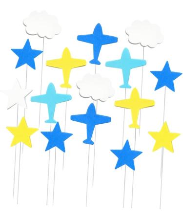 OFFSCH 16pcs Wedding Cake Decorations Cake Decorating Supplies Airplane Cupcake Toppers Cloud Cake Decorations Cupcakes Plane Cake Toppers Iron Wire Cake Picks Cloud Cupcake Toppers Flag - Buy Online on GoSupps.com