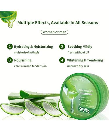 Organic Aloe Vera Gel Cream for Skin & Hair | Mother's Day Gift Set | Men's Shaving Gel | 10.5oz - Buy Online on GoSupps.com