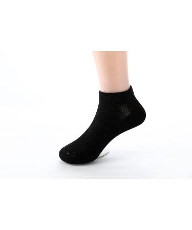 Kids Toddler Ankle Socks 12 Pack - No Show Cotton Cushioned Black Medium - Buy Online on GoSupps.com