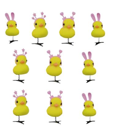 AJTUTUS 3D Cartoon Duck Hairclip for Carnivals Party Hair Pin Women Cute Animal Spring Hair Clip Kids Dress Up Hair Barrettes