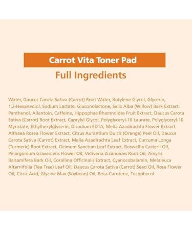 BRING GREEN Carrot Toner Pad - Vitamin & Retinol Skincare for Even Skin Tone Dark Spot Reduction (60 Count - Buy Online on GoSupps.com