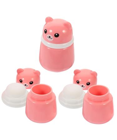 Healvian 3pcs Powder Puff Box Body Powder Puff Baby Powder for Newborn Travel Dispenser Powder Puff for Body Powder Empty Body Powder Container Empty Puff Box Body Talcum Powder Holders Set 10X7CM Pink
