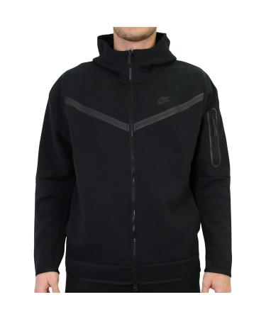 Nike Tech Fleece Full-Zip Hoodie - Men's Medium Black/Black