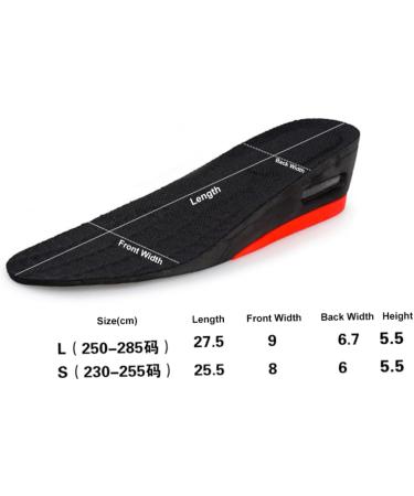 FRCOLOR Height Increase Insoles for Men | Athletic Shoe Inserts & Heel Support | Invisible Black Shoe Lifts - Buy Online on GoSupps.com