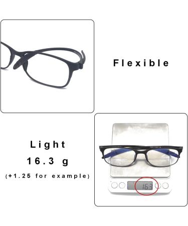 Mcoorn Reading Glasses 2 Pack for Men & Women - Flexible Lightweight Anti-Blue Light Anti-Reflective + Case - 3.5x Magnification - Buy Online on GoSupps.com